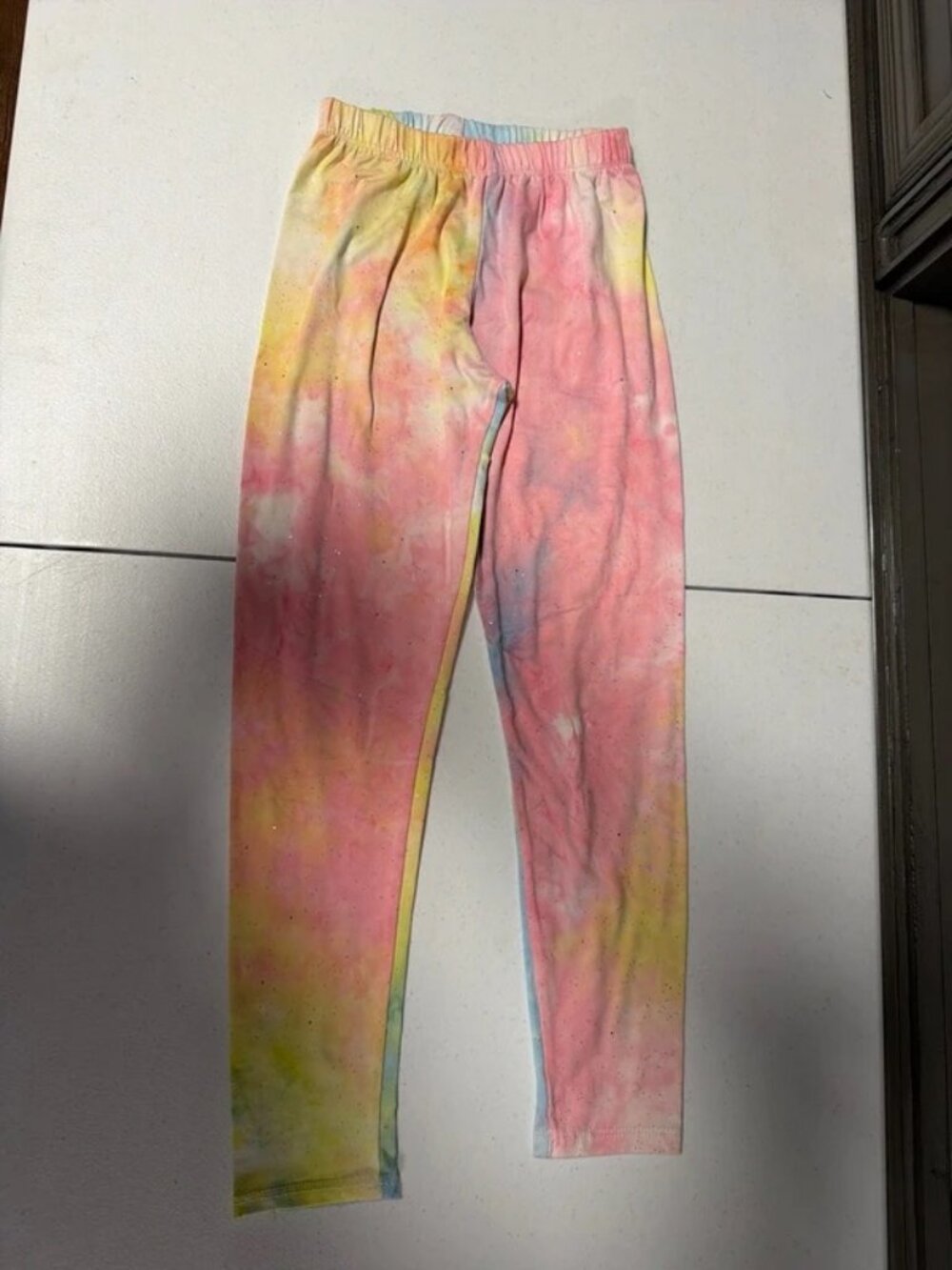 Little girls sparkly soft leggings 7/8